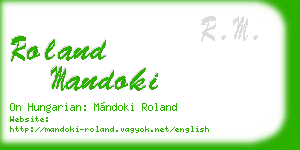roland mandoki business card